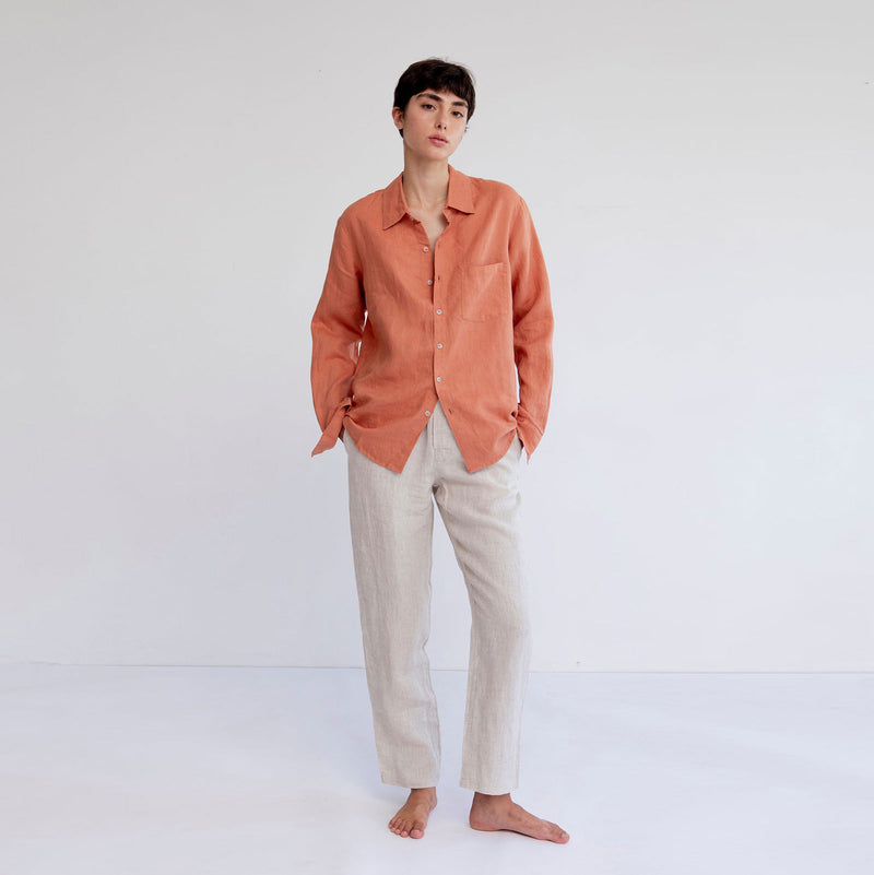 LINEN PANTS, SAND