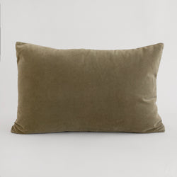 VELVET DECO PILLOWS, OLIVE