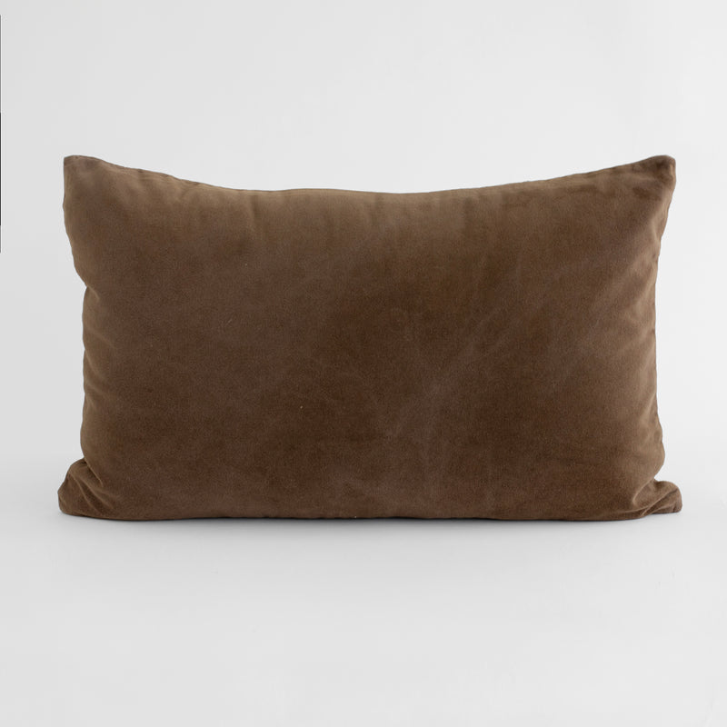 VELVET DECO PILLOWS, BROWN CHOCOLATE