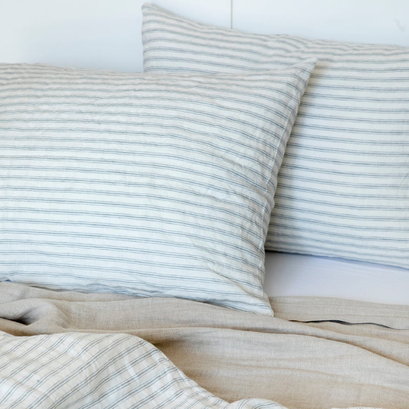 CLASSIC PILLOWCASES, GRAY STRIPES