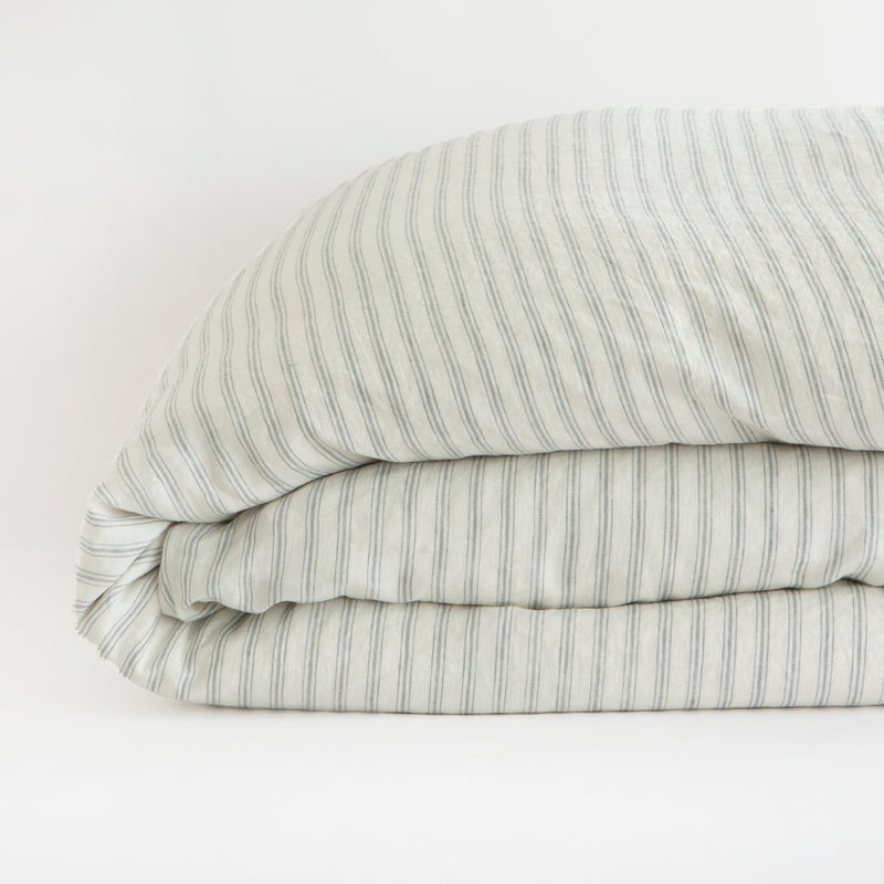 DUVET COVER, GRAY STRIPES