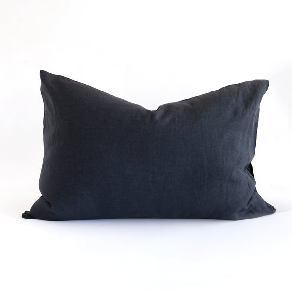 LINEN PILLOWCASES, NAVY