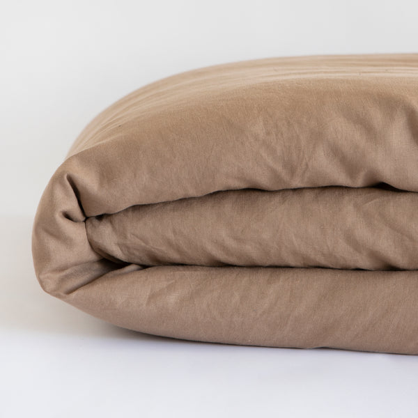 100% WASHED LINEN SET, MOCHA