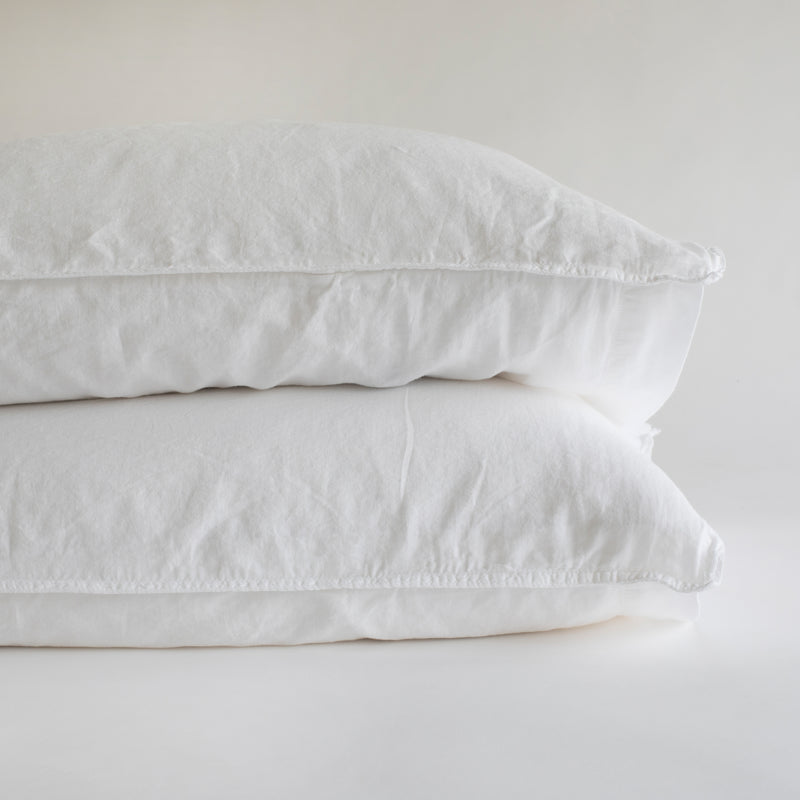 COTTON CASHMERE BED SET, WHITE