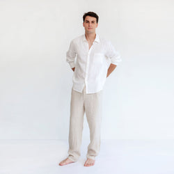 LINEN PANTS, SAND