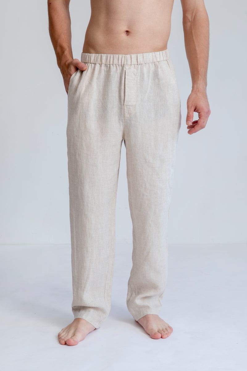 LINEN PANTS, SAND