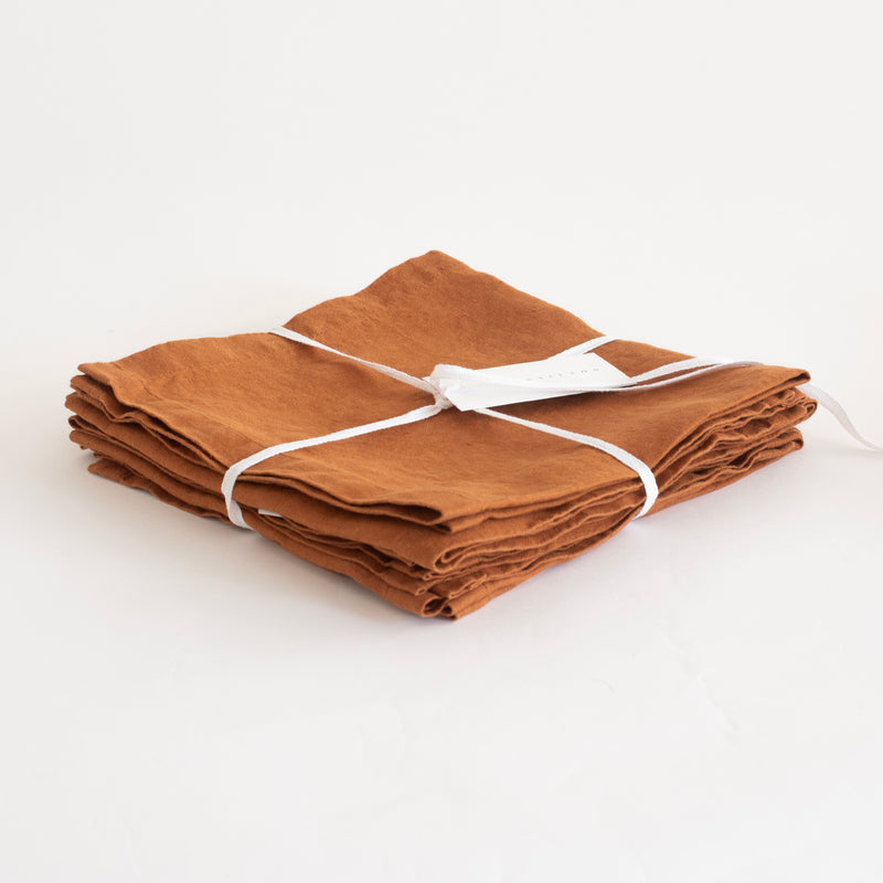 6 PCS NAPKINS, RUST