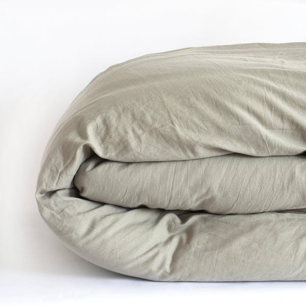 DUVET COVER COTTON CASHMERE, KHAKI