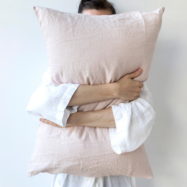 LINEN PILLOWCASES, POWDER