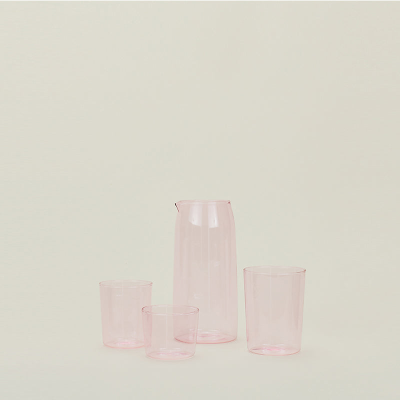 GLASS PITCHER, BLUSH