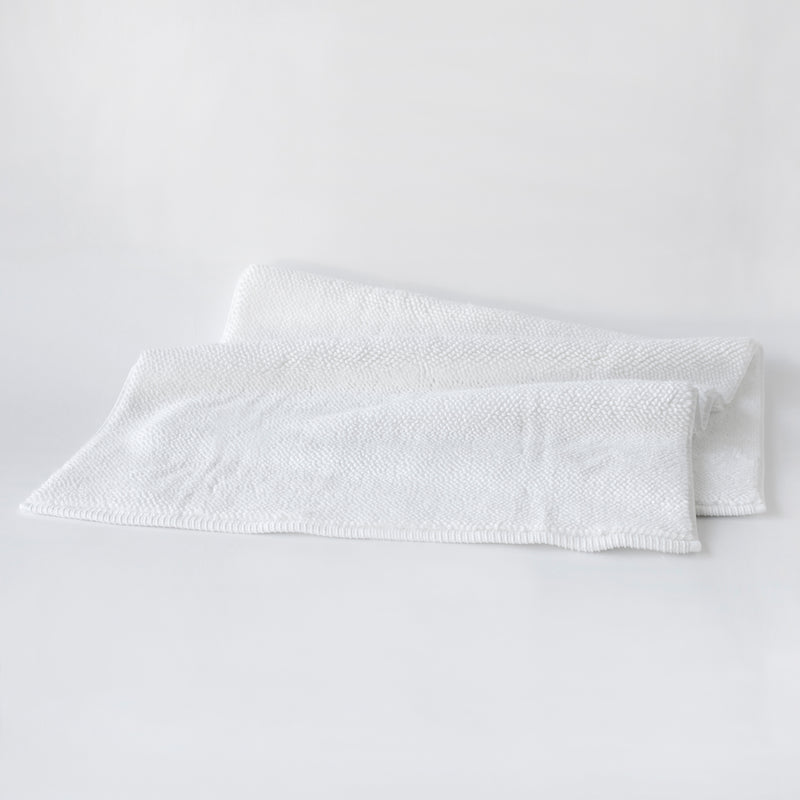 ORGANIC COTTON BATH RUG, WHITE