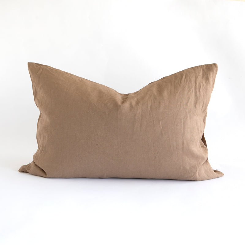 LINEN PILLOWCASES, MOCHA