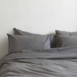 ORGANIC COTTON PILLOWCASES, GRAPHITE