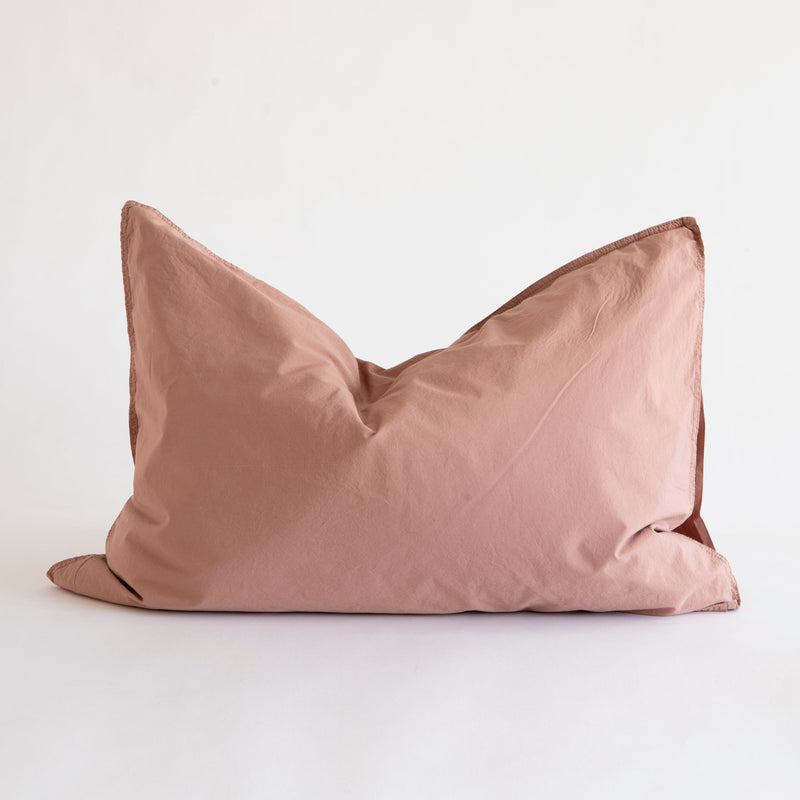 ORGANIC COTTON PILLOWCASES, CLAY