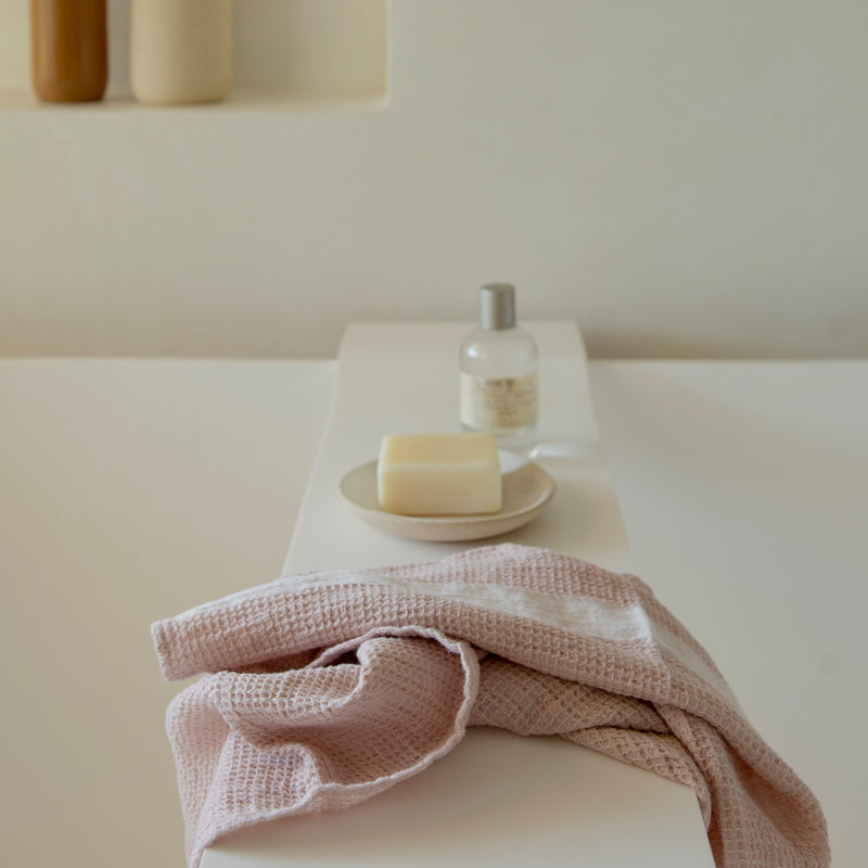 PIQUE HAND TOWEL, POWDER