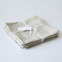 6 PCS NAPKINS, NATURAL FLAX