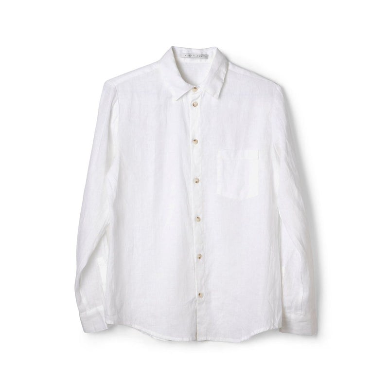 LINEN SHIRT, WHITE