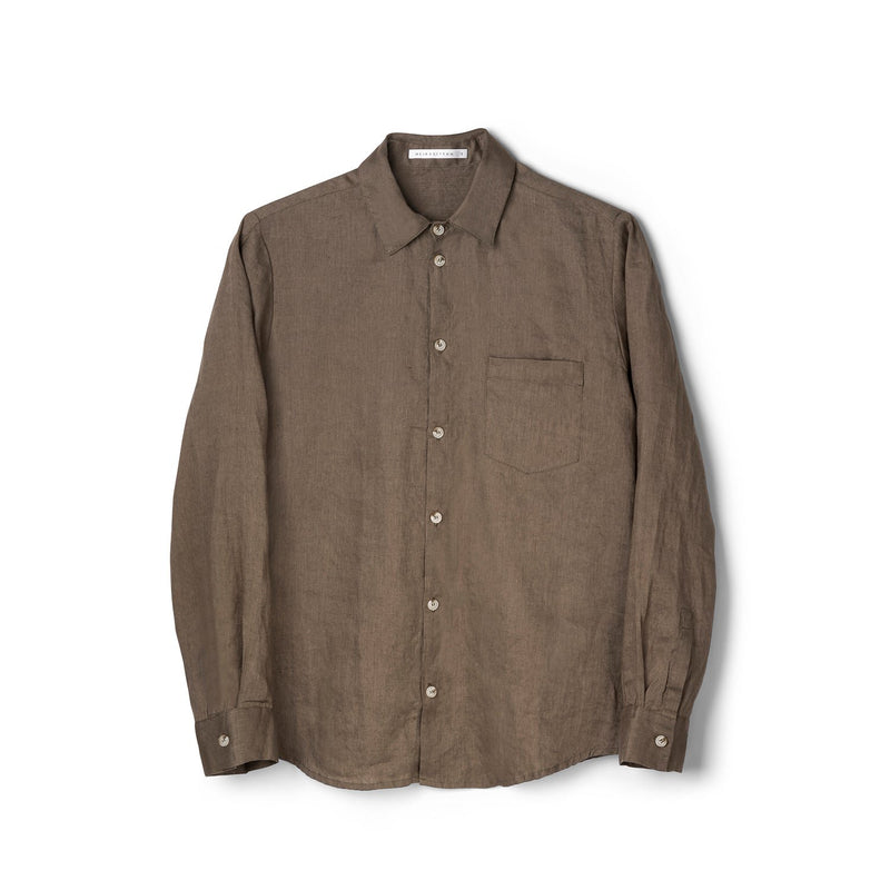 LINEN SHIRT, OLIVE