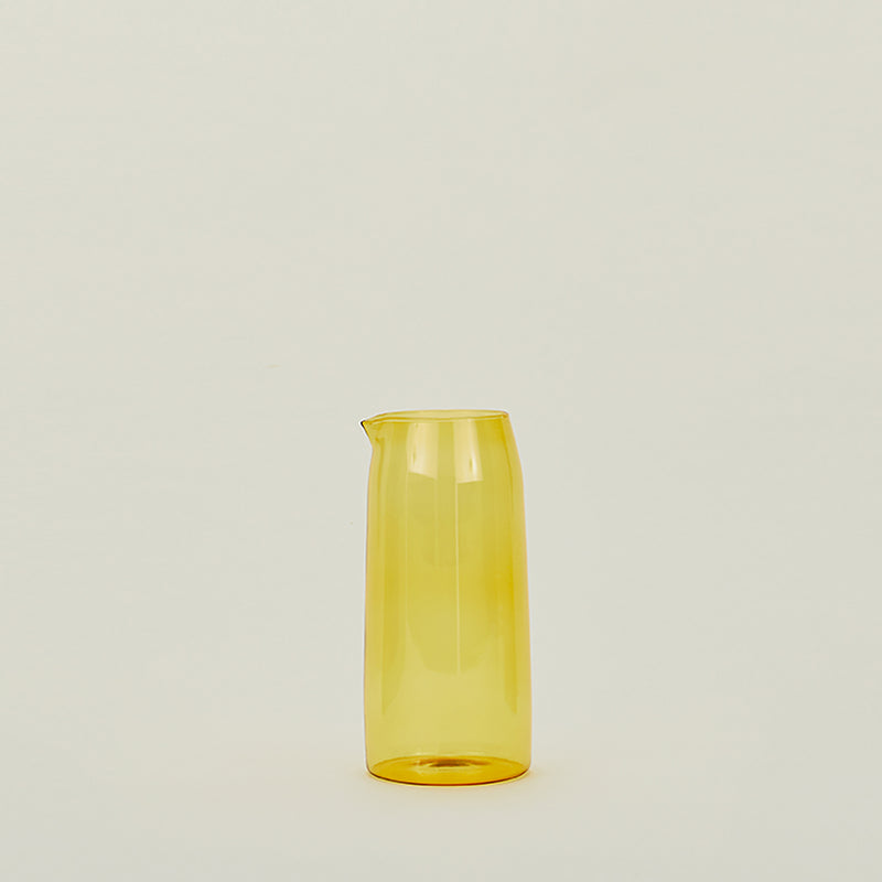 GLASS PITCHER, AMBER