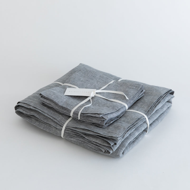 6 PCS NAPKINS, GRAY MELANGE