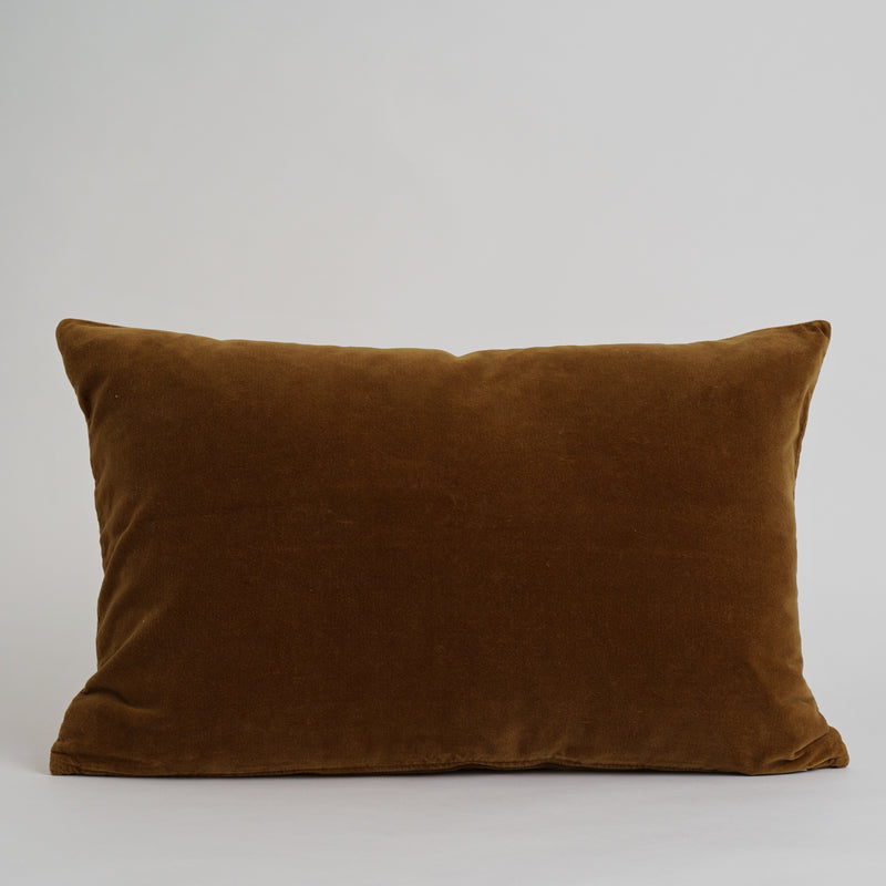 VELVET DECO PILLOWS, TABAC